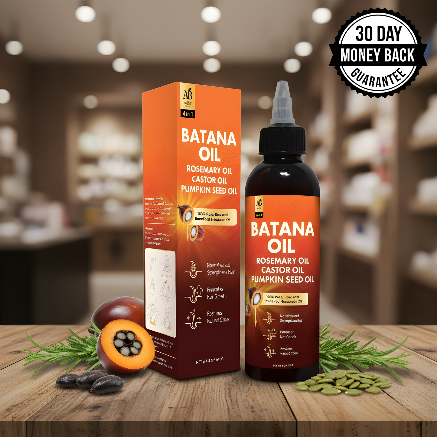 Batana Natural Hair Growth Oil (4-in-1 liquid)