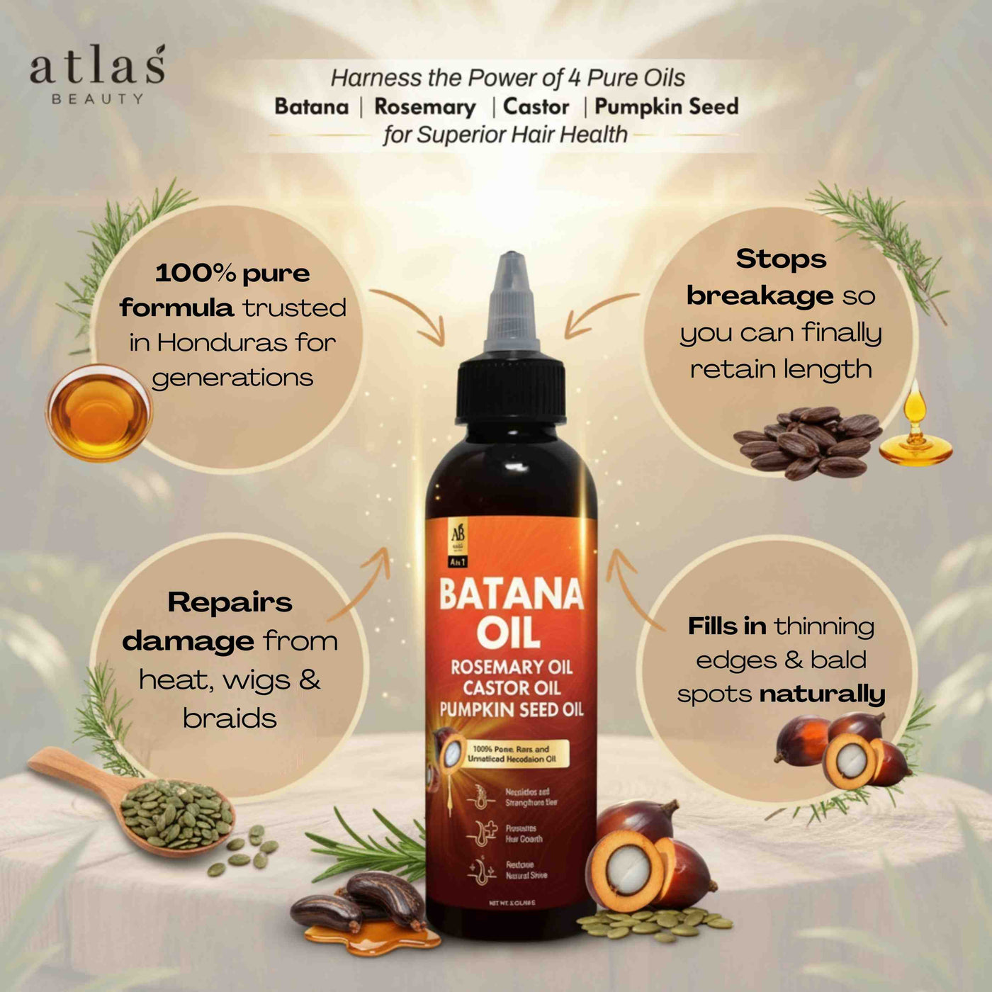 Batana Natural Hair Growth Oil (4-in-1 liquid)